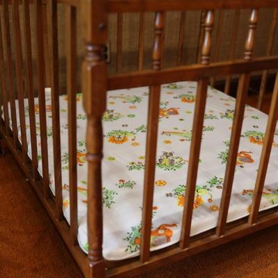 Vintage Wooden Folding Playpen