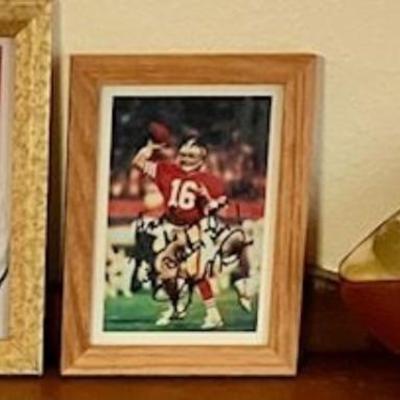 Joe Montana Autographed Football & Autographed Photo