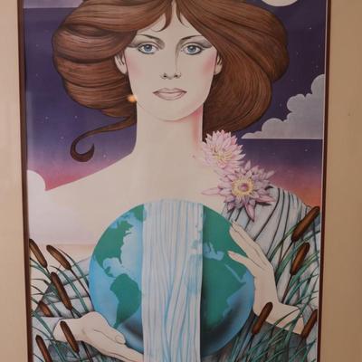 Signed & Numbered Hugh Ricks 1984 Louisiana World Exposition Framed Poster