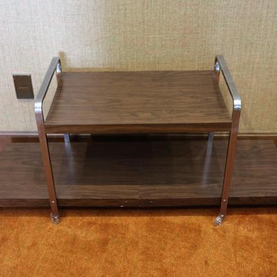 Mid Century Vintage Metal Rolling Cart