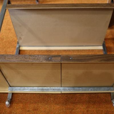 Mid Century Vintage Metal Rolling Cart