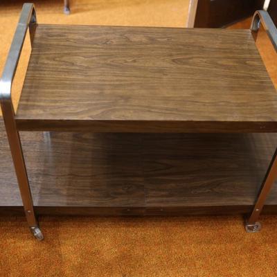 Mid Century Vintage Metal Rolling Cart