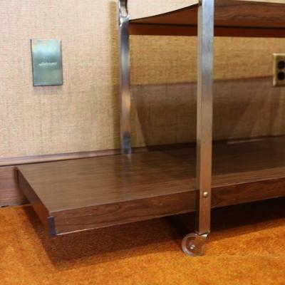 Mid Century Vintage Metal Rolling Cart