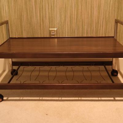 Mid Century Metal Rolling Cart