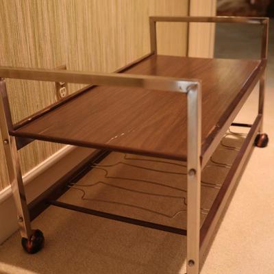 Mid Century Metal Rolling Cart