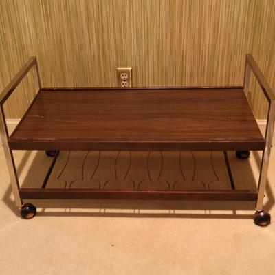 Mid Century Metal Rolling Cart
