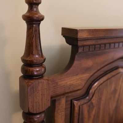 Wood Double Headboard with Beauty Rest Mattress