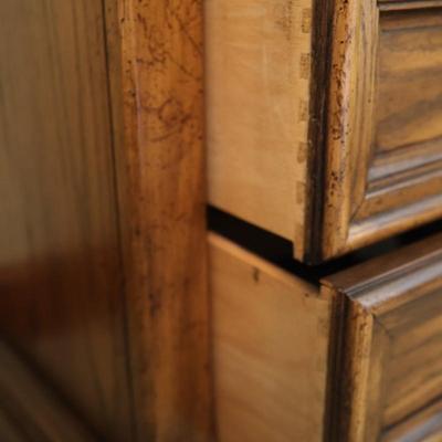 Solid Wood Two Drawer Nightstand