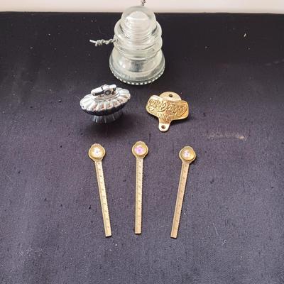 INSULATOR, TABLE LIGHTER, WALL MOUNT COCA-COLA BOTTLE OPENER AND LETTER OPENERS