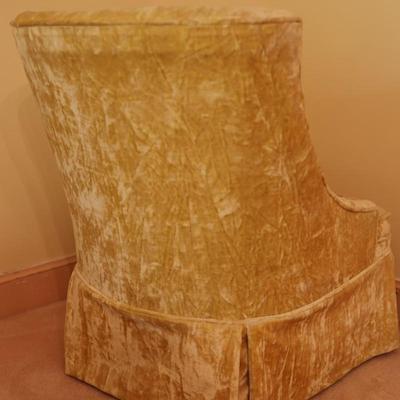 Velvet Yellow Casual Chair (See Details)