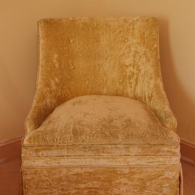 Velvet Yellow Casual Chair (See Details)