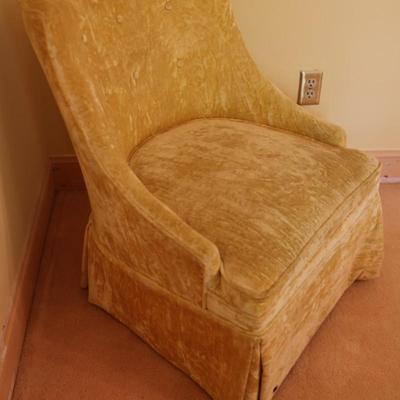 Velvet Yellow Casual Chair (See Details)