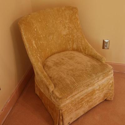 Velvet Yellow Casual Chair (See Details)