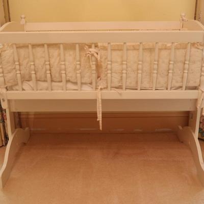 Vintage Wood Swinging Cradle