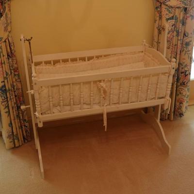Vintage Wood Swinging Cradle