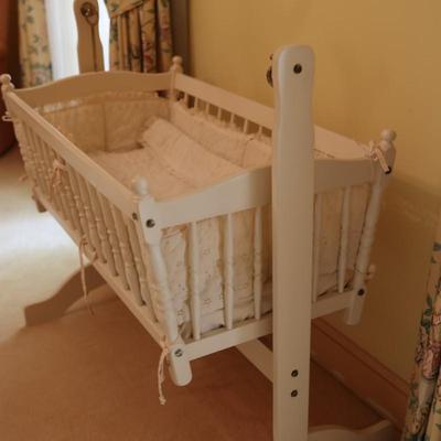 Vintage Wood Swinging Cradle