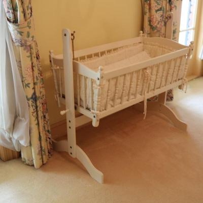 Vintage Wood Swinging Cradle