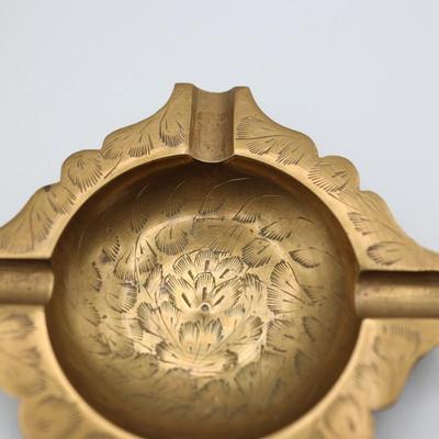 Brass Ashtray and Silent Butler, India