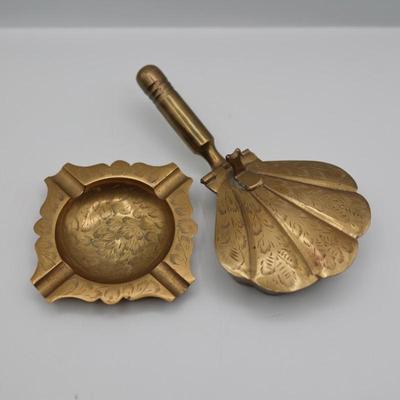 Brass Ashtray and Silent Butler, India