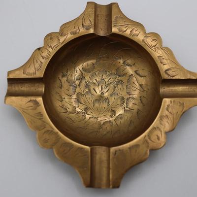 Brass Ashtray and Silent Butler, India