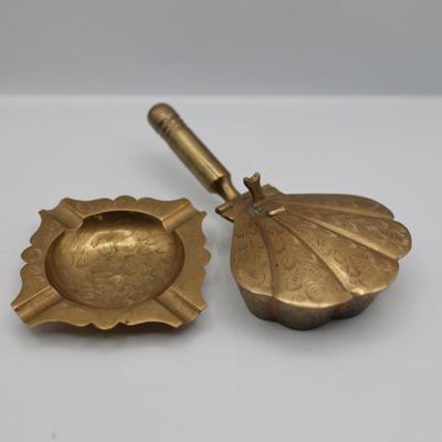 Brass Ashtray and Silent Butler, India