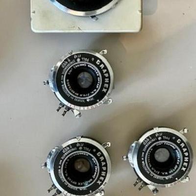 Lot Of Six Graflex Camera Lenses