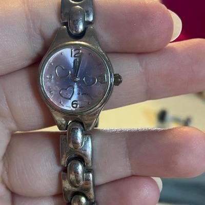 Silver toned watch