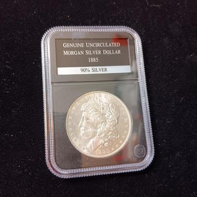 1885 UNC MORGAN SILVER DOLLAR