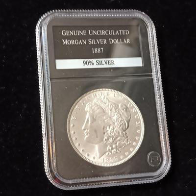 1887 UNC MORGAN SILVER DOLLAR