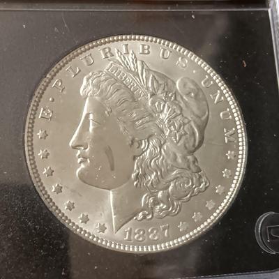 1887 UNC MORGAN SILVER DOLLAR