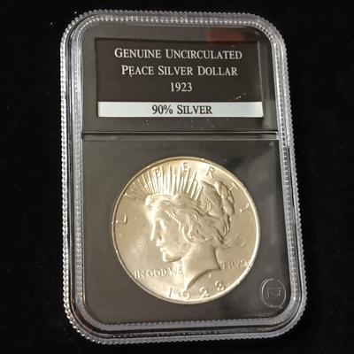 1923 UNC PEACE SILVER DOLLAR