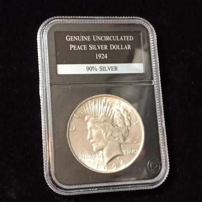 1924 UNC PEACE SILVER DOLLAR