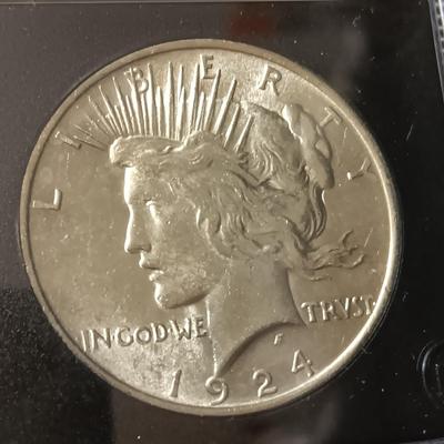 1924 UNC PEACE SILVER DOLLAR