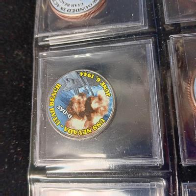 12 WORLD WAR II COLORIZED KENNEDY HALF DOLLARS