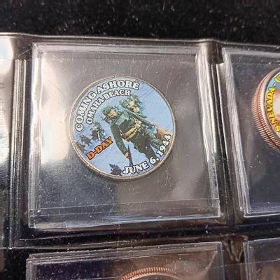 12 WORLD WAR II COLORIZED KENNEDY HALF DOLLARS