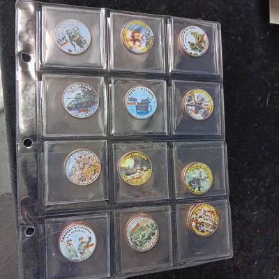 12 WORLD WAR II COLORIZED KENNEDY HALF DOLLARS