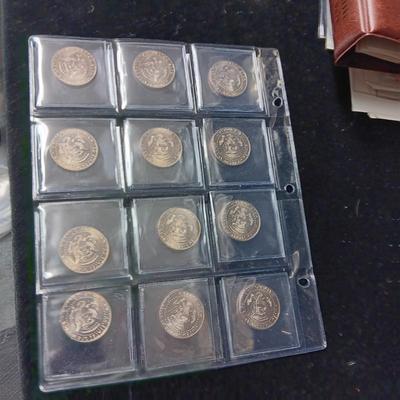 12 WORLD WAR II COLORIZED KENNEDY HALF DOLLARS