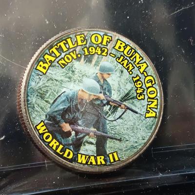 12 WORLD WAR II COLORIZED KENNEDY HALF DOLLARS