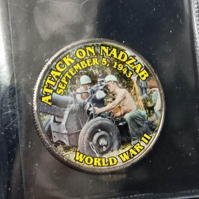12 WORLD WAR II COLORIZED KENNEDY HALF DOLLARS