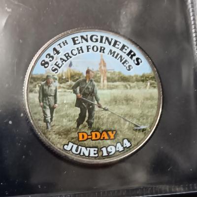 12 WORLD WAR II COLORIZED KENNEDY HALF DOLLARS
