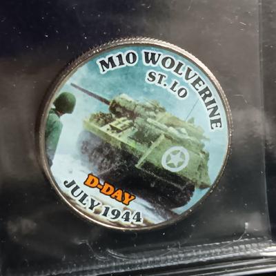 12 WORLD WAR II COLORIZED KENNEDY HALF DOLLARS