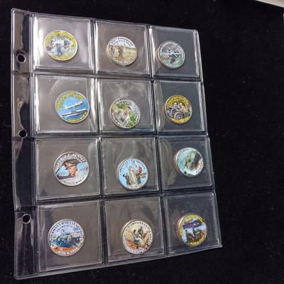 12 WORLD WAR II COLORIZED KENNEDY HALF DOLLARS