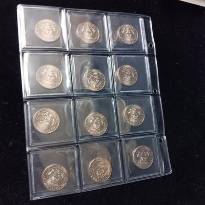 12 WORLD WAR II COLORIZED KENNEDY HALF DOLLARS