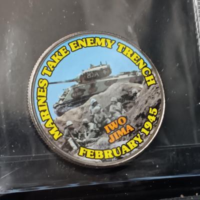 12 WORLD WAR II COLORIZED KENNEDY HALF DOLLARS