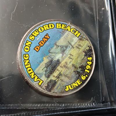 12 WORLD WAR II COLORIZED KENNEDY HALF DOLLARS