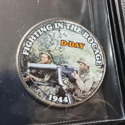 12 WORLD WAR II COLORIZED KENNEDY HALF DOLLARS
