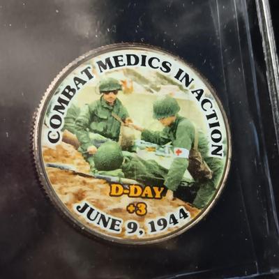 12 WORLD WAR II COLORIZED KENNEDY HALF DOLLARS