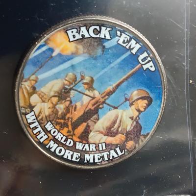 12 WORLD WAR II COLORIZED KENNEDY HALF DOLLARS