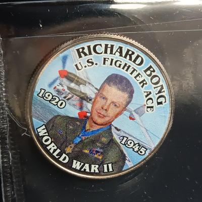 12 WORLD WAR II COLORIZED KENNEDY HALF DOLLARS