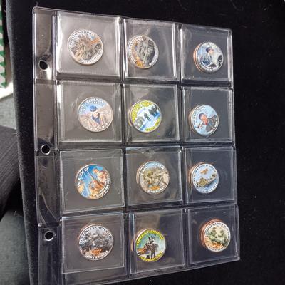 12 WORLD WAR II COLORIZED KENNEDY HALF DOLLARS